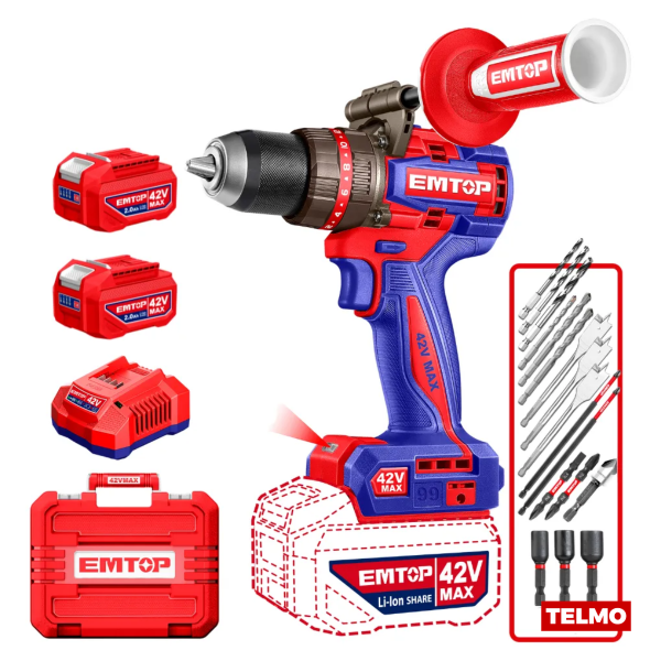 Producto - Taladro Percutor Brushless 13mm 99Nm 42V ECIDL4299824 - Emtop