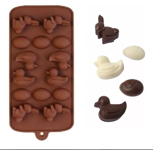 Producto - MOLDE SILICONA HUEVO CONEJITOS Y PATITOS
