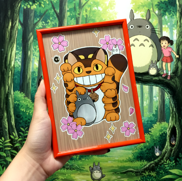 Producto - CUADRITO DE PARED GATOBUS - CHIMOKATATTOO