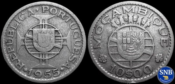 Producto - Mozambique - 10 Centavos (1960) KM #79 Plata - Provincia Portuguesa de Ultramar