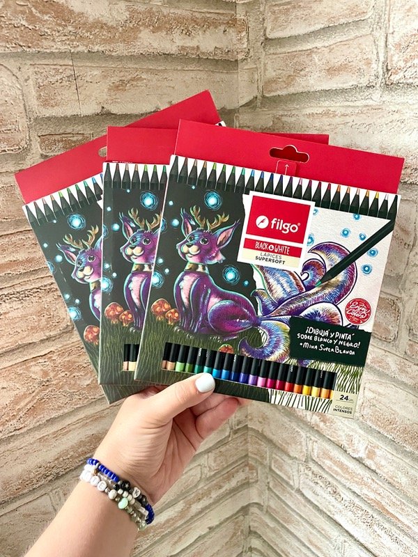 Producto - 24 lápices súper soft Filgo Black/ white