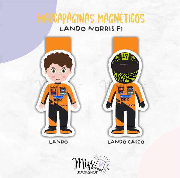 Producto - Marcapáginas magnéticos LANDO NORRIS F1