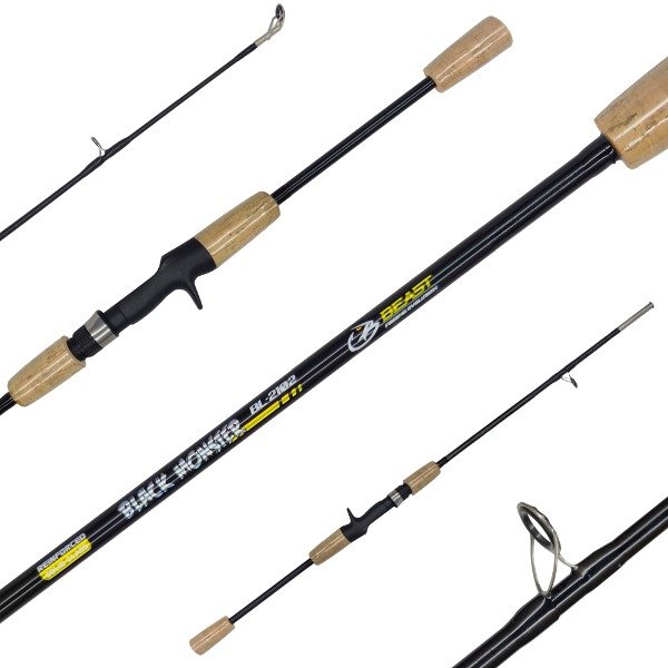 Producto - Caña Beast Black Monster 2.10m Bait Casting Maciza 2 Tramos 15-25 Lb 50-100g