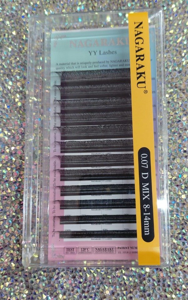 Producto - PESTAÑAS "YY" NAGARAKU 0.07 CURVA D MIX 8-14MM