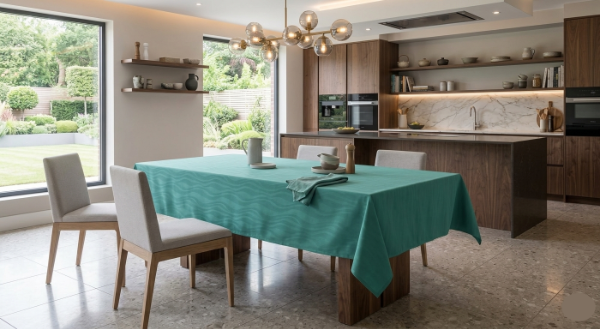 Producto - Mantel Económico de Pvc fino Gofrado Verde 140 x 180 cm