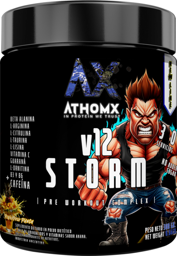 Producto - Pre entreno V 12 Storm 300 Grs Athomx