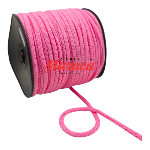 Producto - Cordón poliéster tubular de 4mm Rosa Dior.