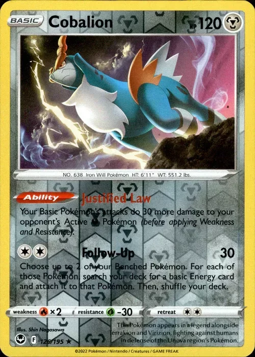 Producto - Cobalion - 126/195 - Silver Tempest - Reverse Holo