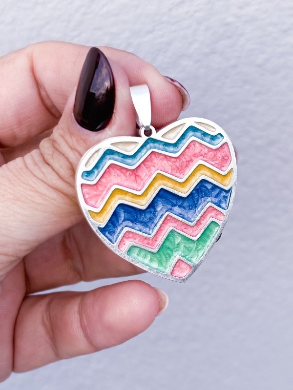 Producto - Dije corazón esmalte 3.5cm