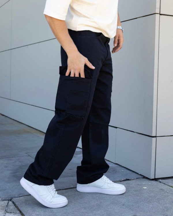 Producto - Jean baggy Negro Cargo - 1