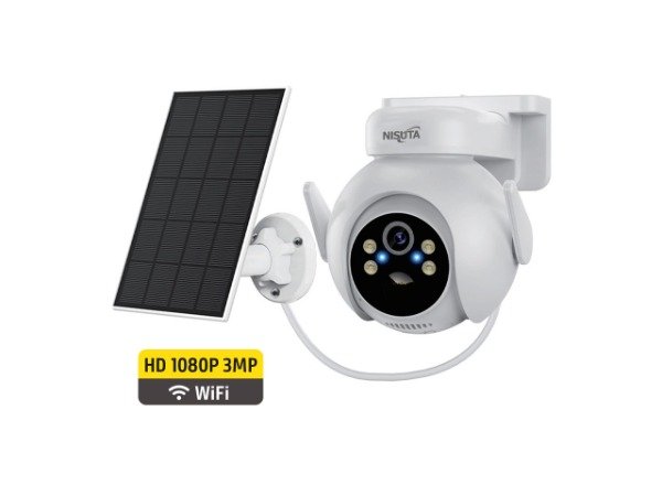 Producto - Camara De Seguridad IP WiFi Exterior Solar Nisuta NSIC72S Lente 4MP 2K - 1