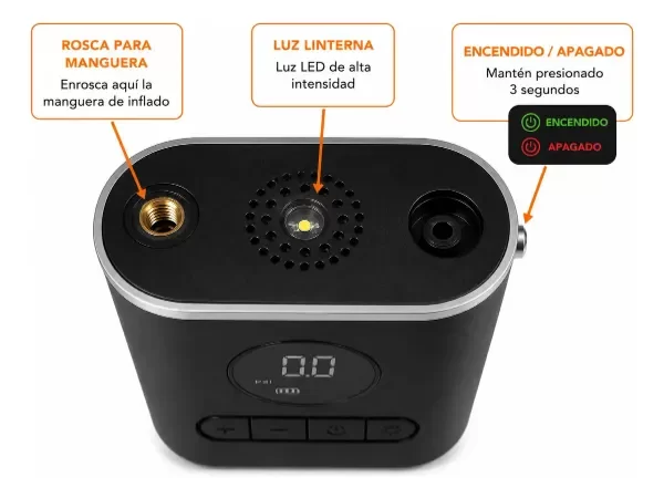 Producto - Inflador / Compresor De Aire Inalámbrico 4 En 1 - 1