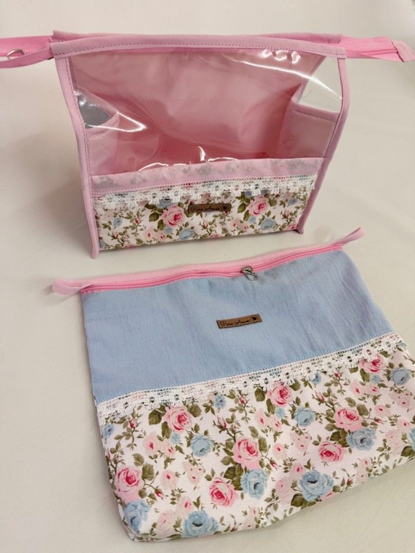 Producto - Set bouquet celeste y rosa