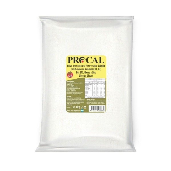 Producto - POLVO PARA PREPARAR POSTRE SABOR VAINILLA POR 1KG PROCAL