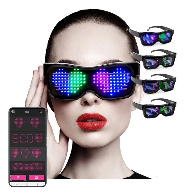 Producto - Anteojo Lente Led Bluetooth Multicolor