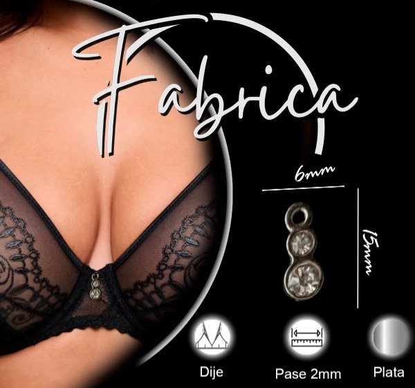 Producto - Dije rueda 2 strass (1 unidad)