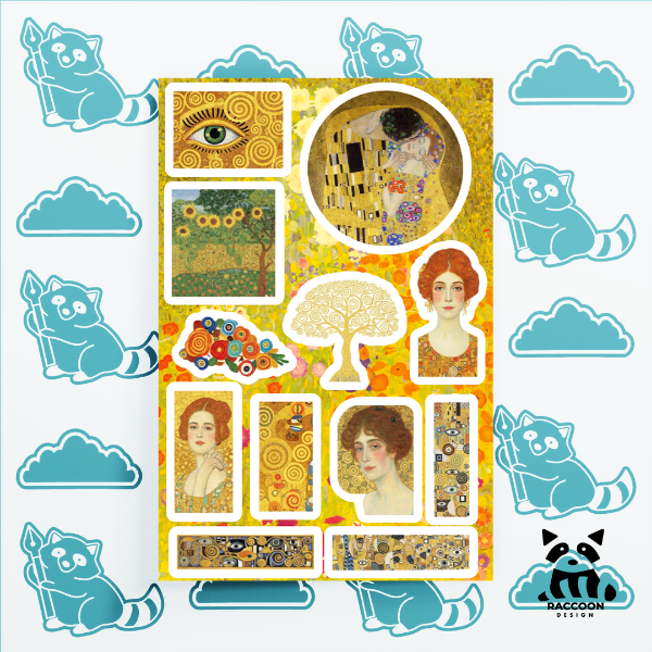 Producto - Plancha de Stickers Gustav Klimt