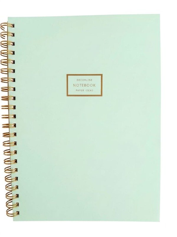 Producto - Cuaderno A4 Verde Pastel - Tapa Semirígida - 80 Hojas Rayadas