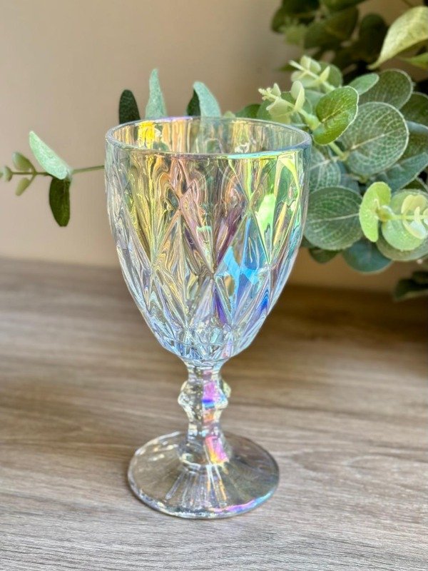 Producto - Copas de vidrio Diamond tornasol por 6 unidades