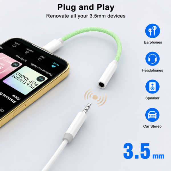 Producto - Adaptador jack USB-C a 3,5 mm