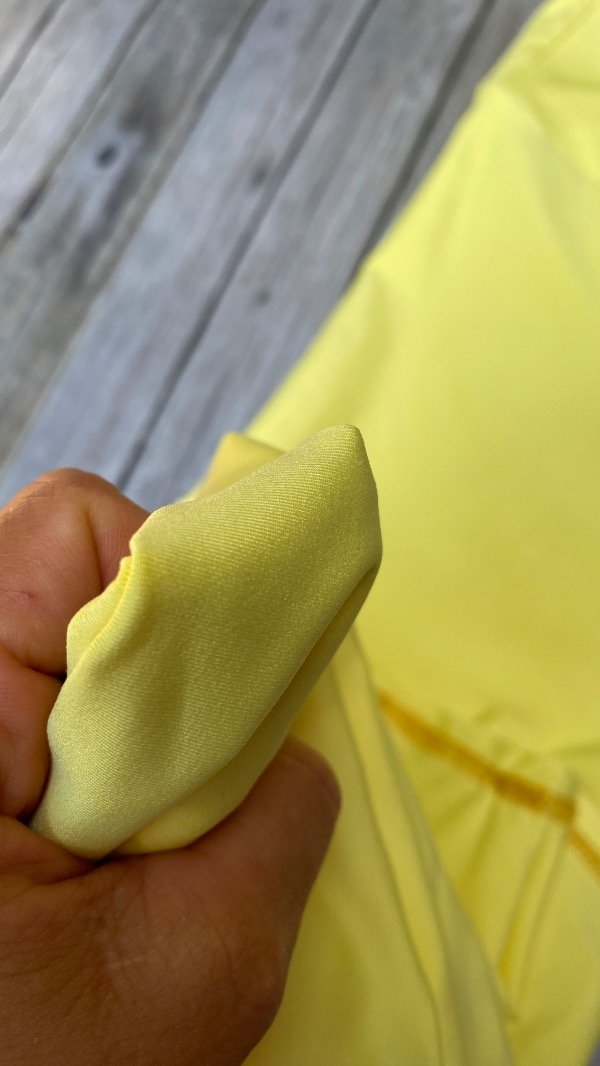 Calza larga amarillo suave - tejido intermedio — imagen 3