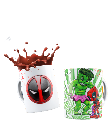 Producto - Taza Deadpool/Hulk