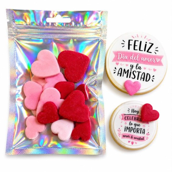 Producto - SPRINKLES CORAZONES ROSAS Y ROJOS X20