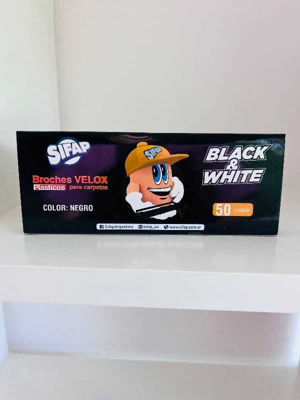 Producto - Broches Nepaco Plásticos Negros x50