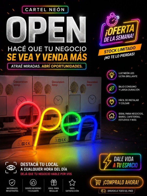 Producto - Cartel OPEN