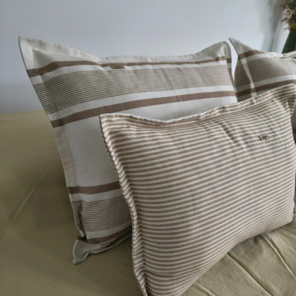 Producto - Combo x4 Almohadones - 50x60 + 40x50 - Crudo con Tonos Beige - Tela Tusor - 2