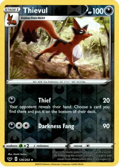 Producto - Thievul - 126/202 - Sword and Shield - Reverse Holo