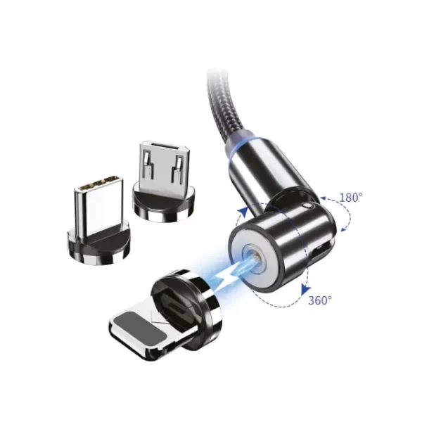 Producto - CABLE SKYWAY MAGNETICO IMAN USB 3 EN 1 - 1 METRO