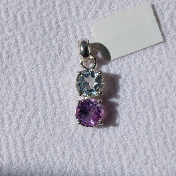 Producto - Dije Plata 925 con amatista y topacio claro - 1