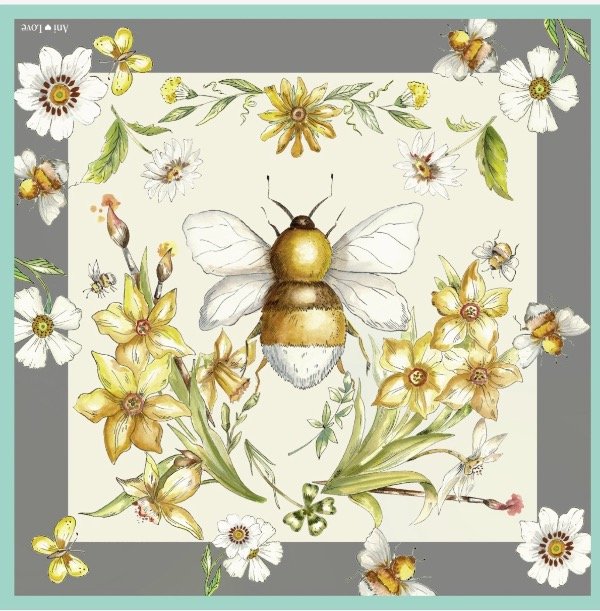 Producto - Mantel Abeja borde gris aqua