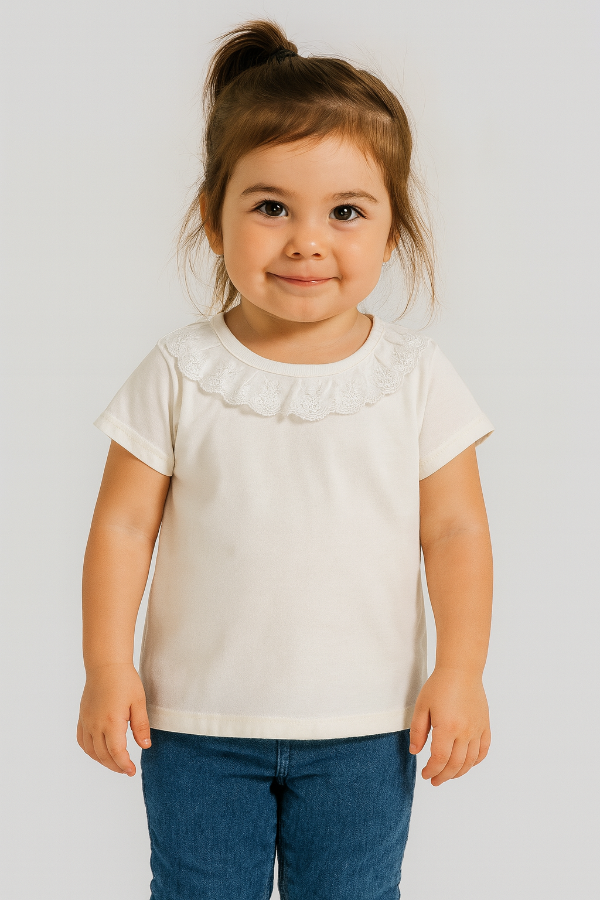Producto - REMERA BEBA ALGODÓN CON LYCRA CON PUNTILLA - 2