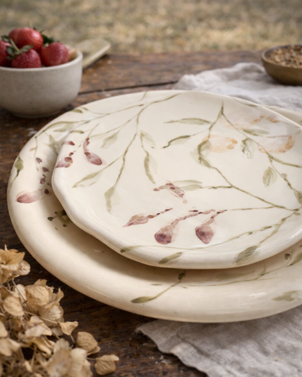 Producto - Plato de postre lirios