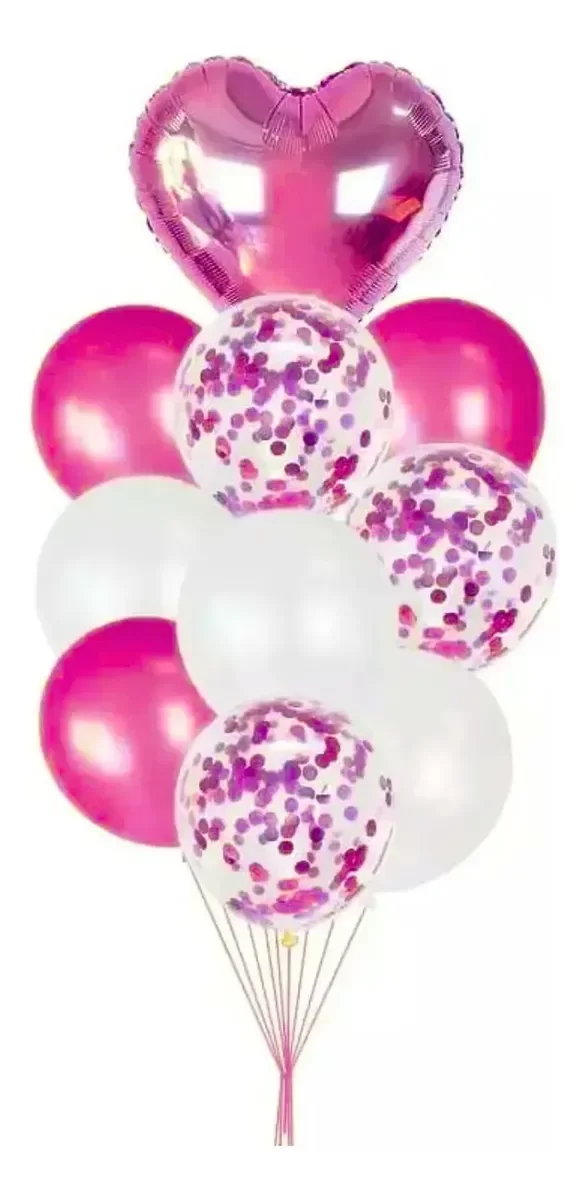 Producto - Set de globos corazon  x9u - 2