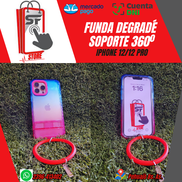 Producto - FUNDA 360 DEGRADÉ PROTECTOR REFORZADA+SOPORTE IPHONE