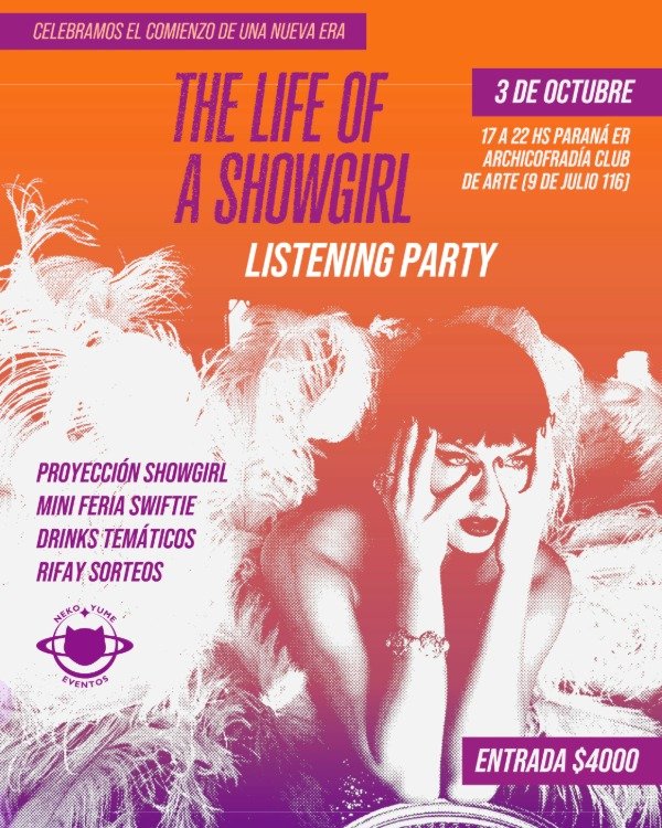 Producto - ENTRADA SHOWGIRL LISTENING PARTY - PREVENTA 2