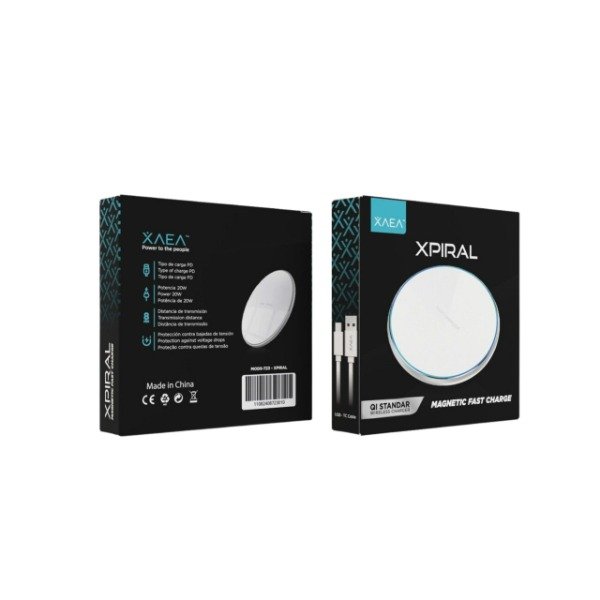 Producto - CARGADOR XAEA XPIRAL INALAMBRICO 20W