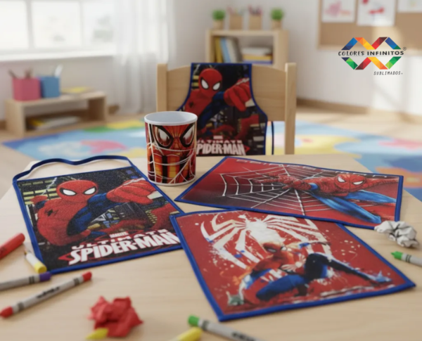 Producto - SET PARA JARDIN INFANTES -DISEÑOS VARIOS- SPIDERMAN,FROZEN PAW PATROL - 2