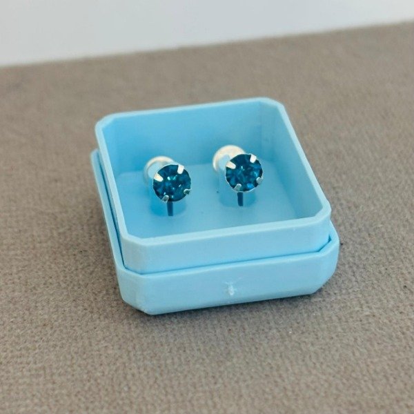 Producto - Abridores de plata con piedra turquesa (cod. 898)