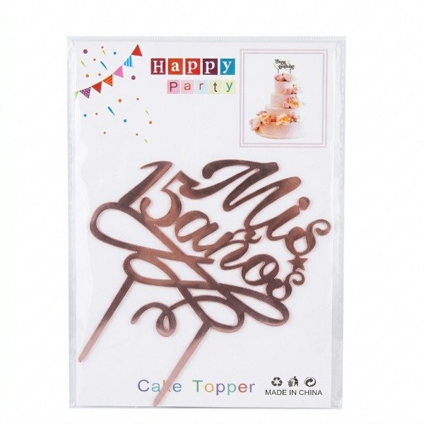 Producto - Cake topper Mis 15 años plástico - 1