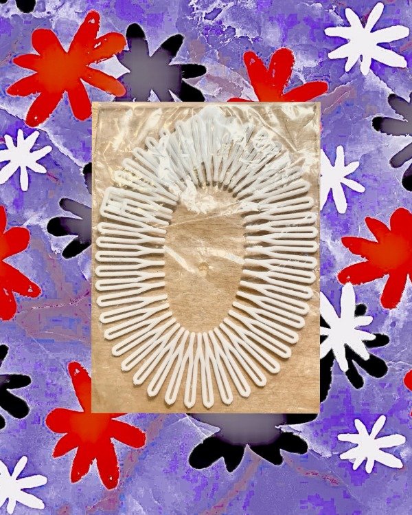 Producto - Vincha plástica dentada Blanco