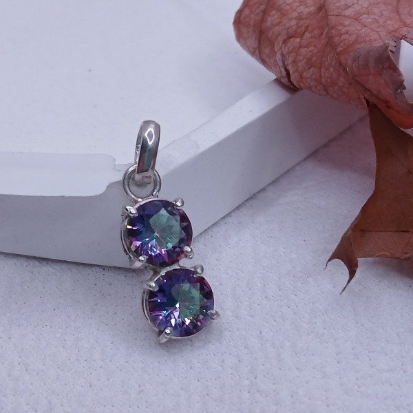 Producto - Dije cuarzo místico doble