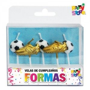 Producto - Set Velas x 5 - Pelota y Botín - 1
