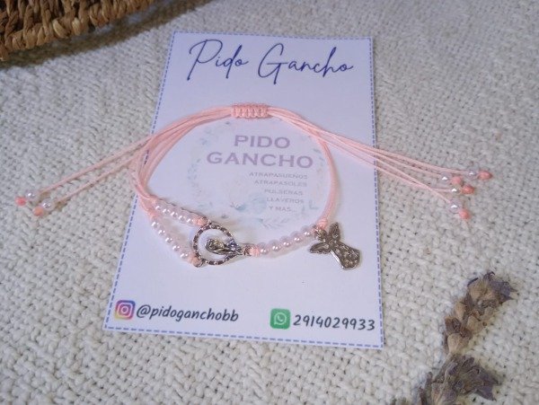 Producto - Pulsera denario con perlas 4 mm