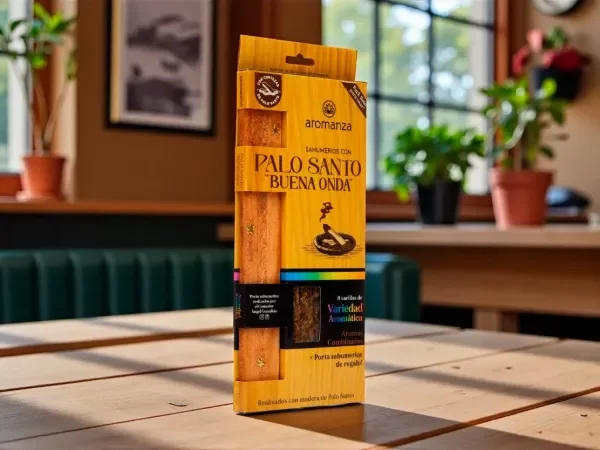 Producto - Pack sahumerio + porta sahumerio de madera - Aromanza - 17