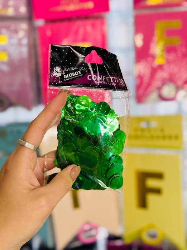 Producto - Confetti círculos verdes