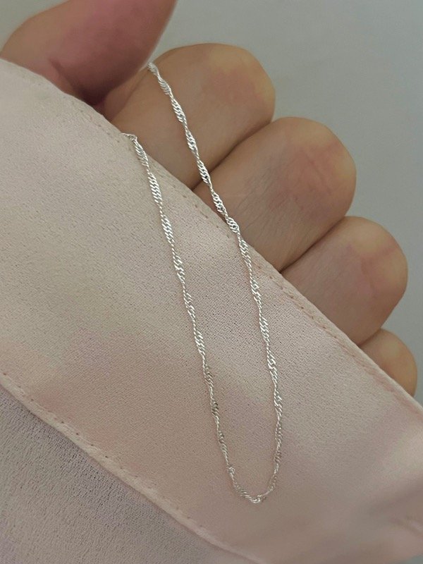 Producto - Cadena Singapur 45cm plata 925